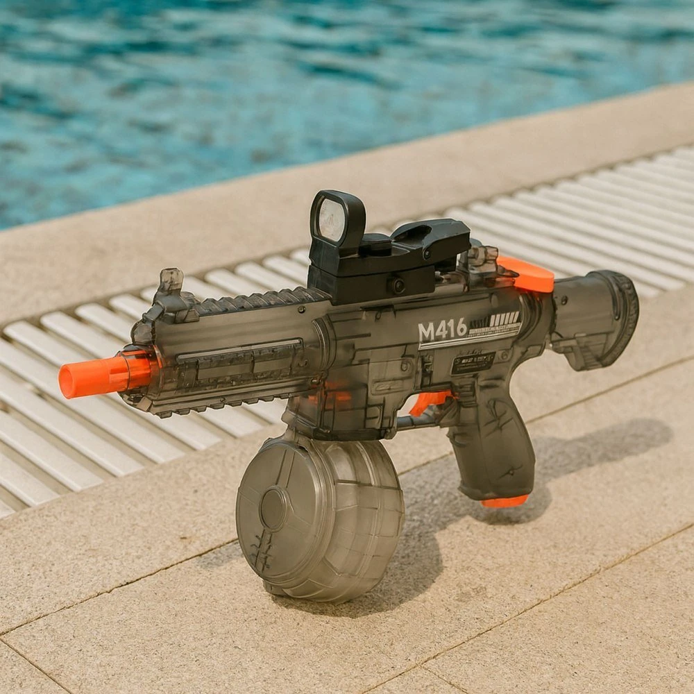Lean Toys Elektrinis vandens šautuvas M416 su apšvietimu 450 ml