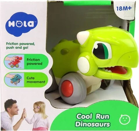 Lean Toys Dinozauras ant ratų Hola, žalias