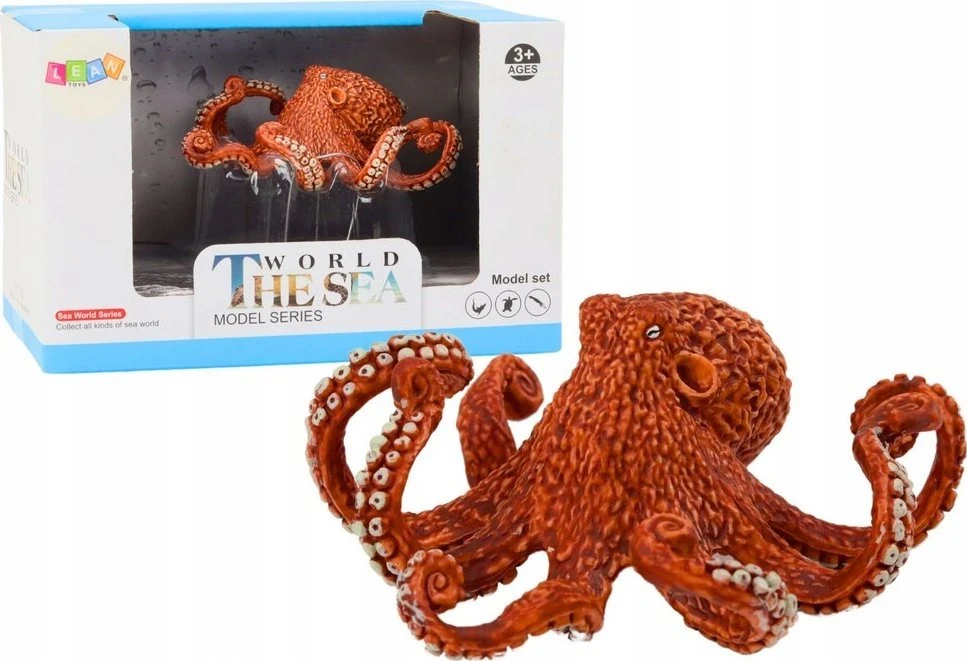 Lean Toys Aštuonkojo figūrėlė oranžinė 10 cm