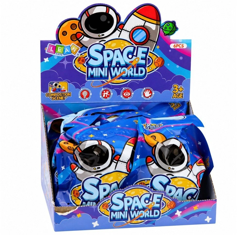 Lean Toys Mini astronautų figūrėlių rinkinys Kosminės planetos Space Mini World