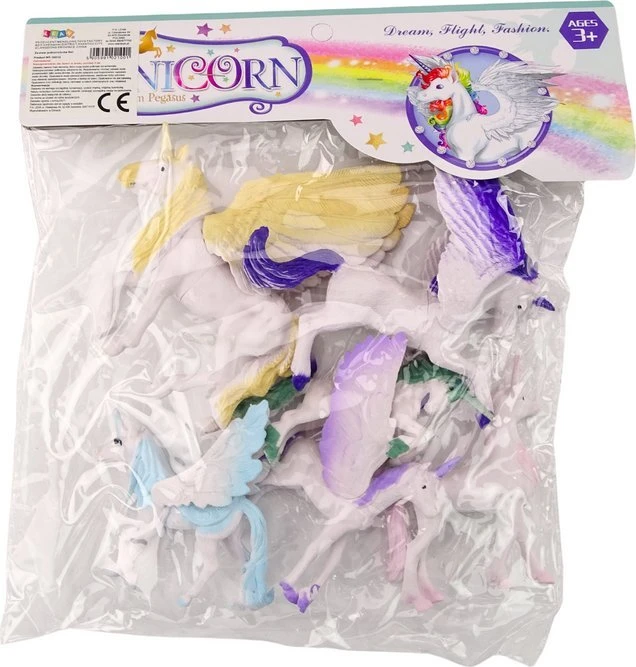 Lean Toys Vienaragio ir Pegaso Figūrėlių Rinkinys, 6 vnt.