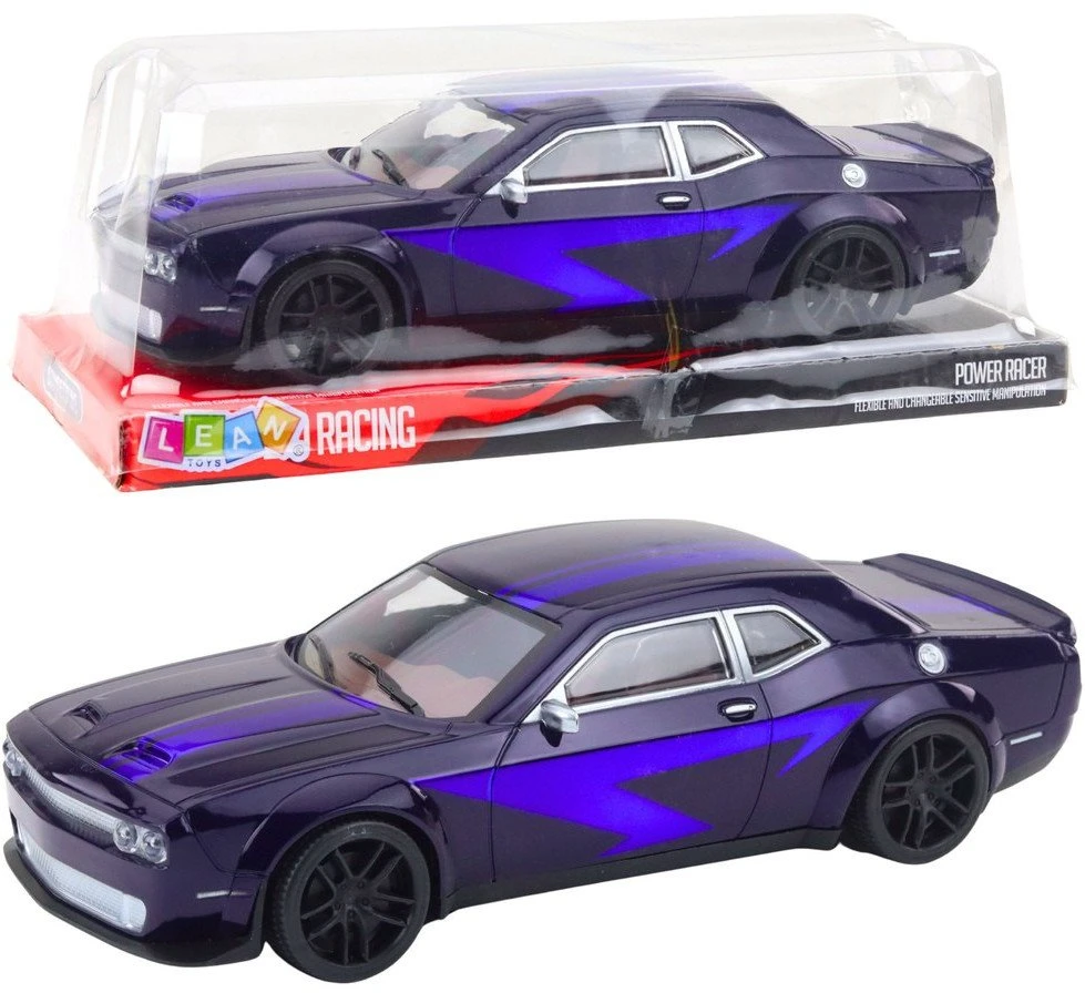 Lean Toys Žaislinis sportinis automobilis su trinties pavara, 28 cm, tamsiai violetinis