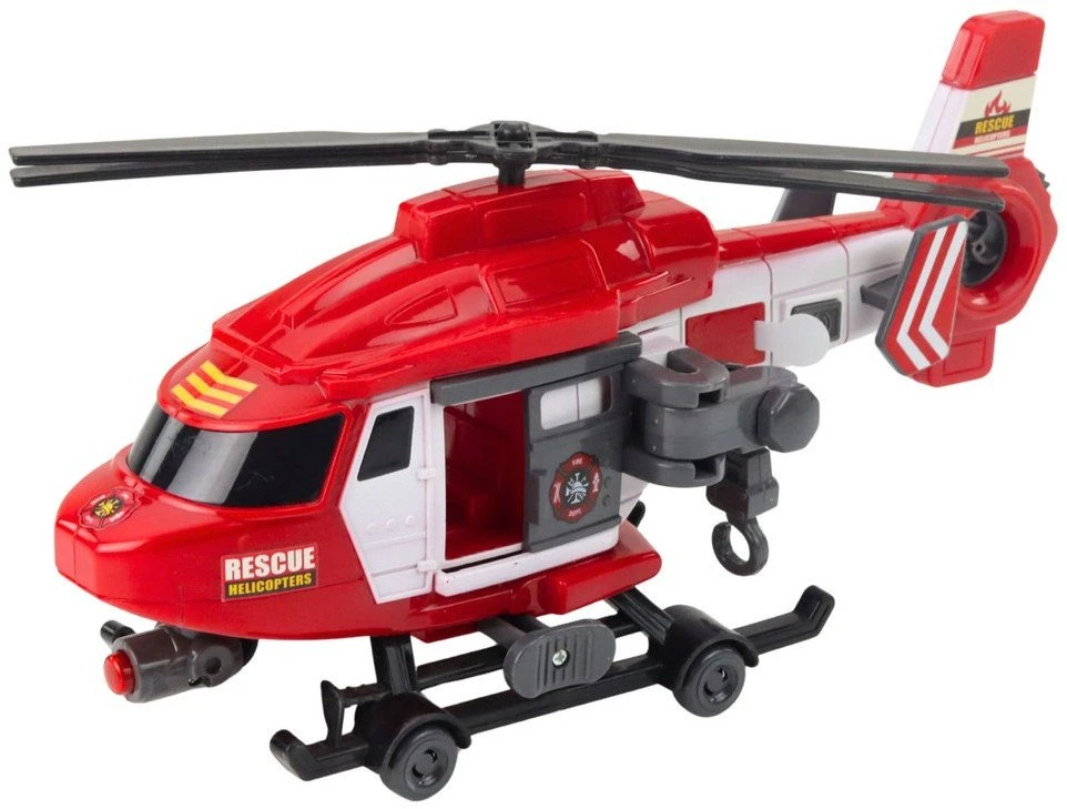 Lean Toys Gelbėjimo sraigtasparnis su šviesomis ir garsais 1:16