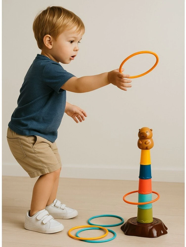 Lean Toys Įgūdžių žaidimas vaikams „Kapibarų lankai“ 5 lygiai