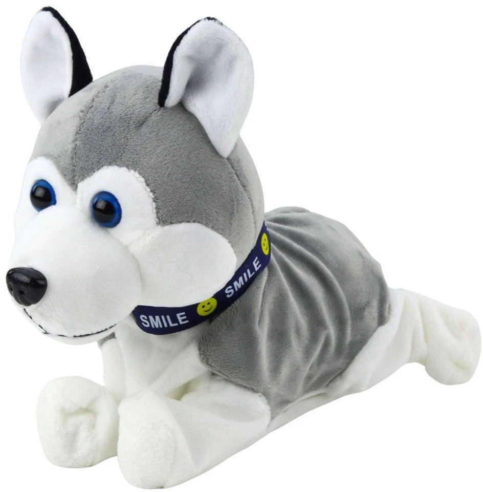 Lean Toys Interaktyvus pliušinis šuo Husky su garsais ir judesiu, 22x22x11 cm