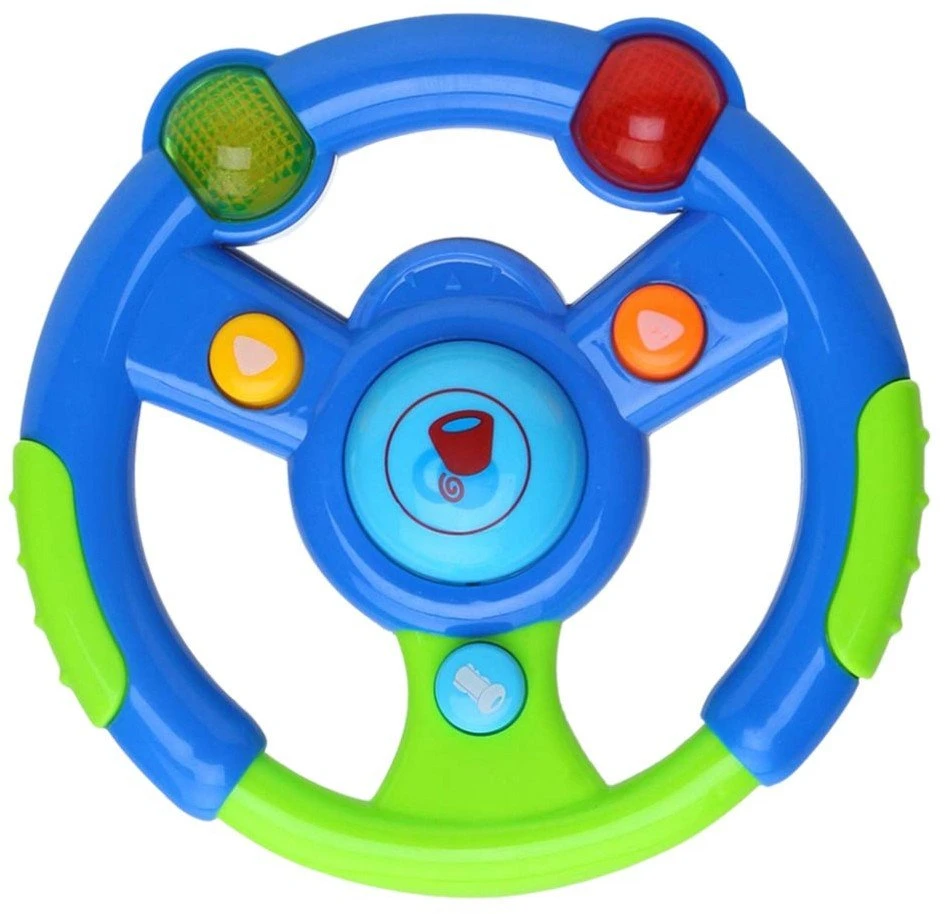 Lean Toys Interaktyvus vairas vaikams, 16 cm, šviesos ir garsai, spalvotas