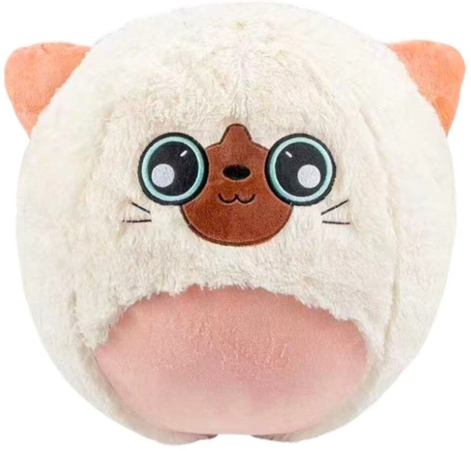 Lean Toys Pripučiamas pliušinis kamuolys BigCutePet 50 cm baltas