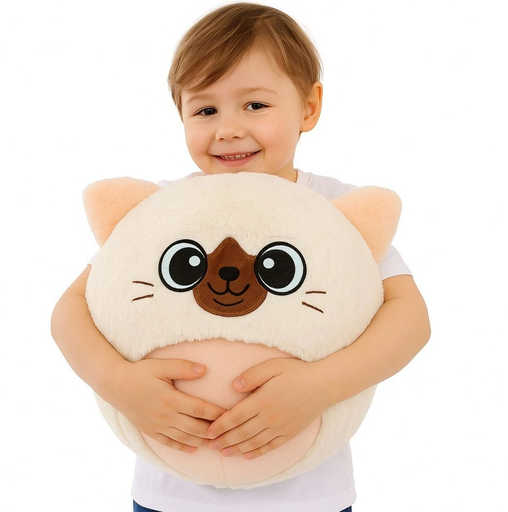 Lean Toys Pripučiamas pliušinis kamuolys BigCutePet 50 cm baltas