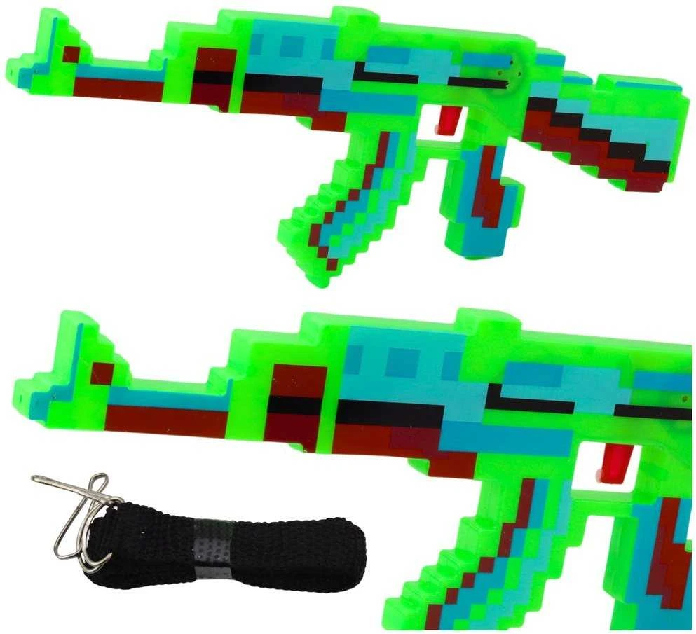 Lean Toys Pikselinis žaislinis šautuvas su šviesos ir garso efektais