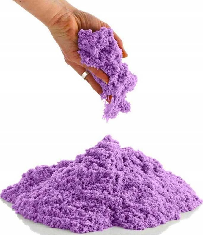 Lean Toys LeanToys Piasek kinetyczny su foremkami 3kg violetinė