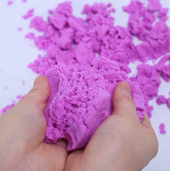 Lean Toys LeanToys Piasek kinetyczny su foremkami 3kg violetinė