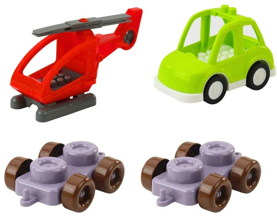 Lean Toys Dinozaurų tematikos konstruktoriaus komplektas su 49 dalimis