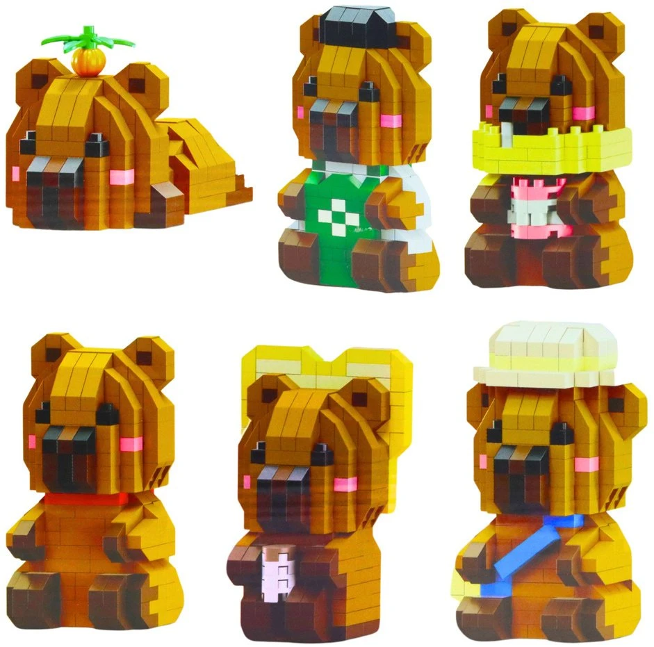 Lean Toys 3D Statulėlė iš kaladėlių Kapibara 204-263 vnt.