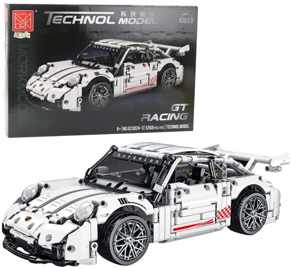 Lean Toys Konstruktorius GT Racing automobilis 1:14, 1268 detalės
