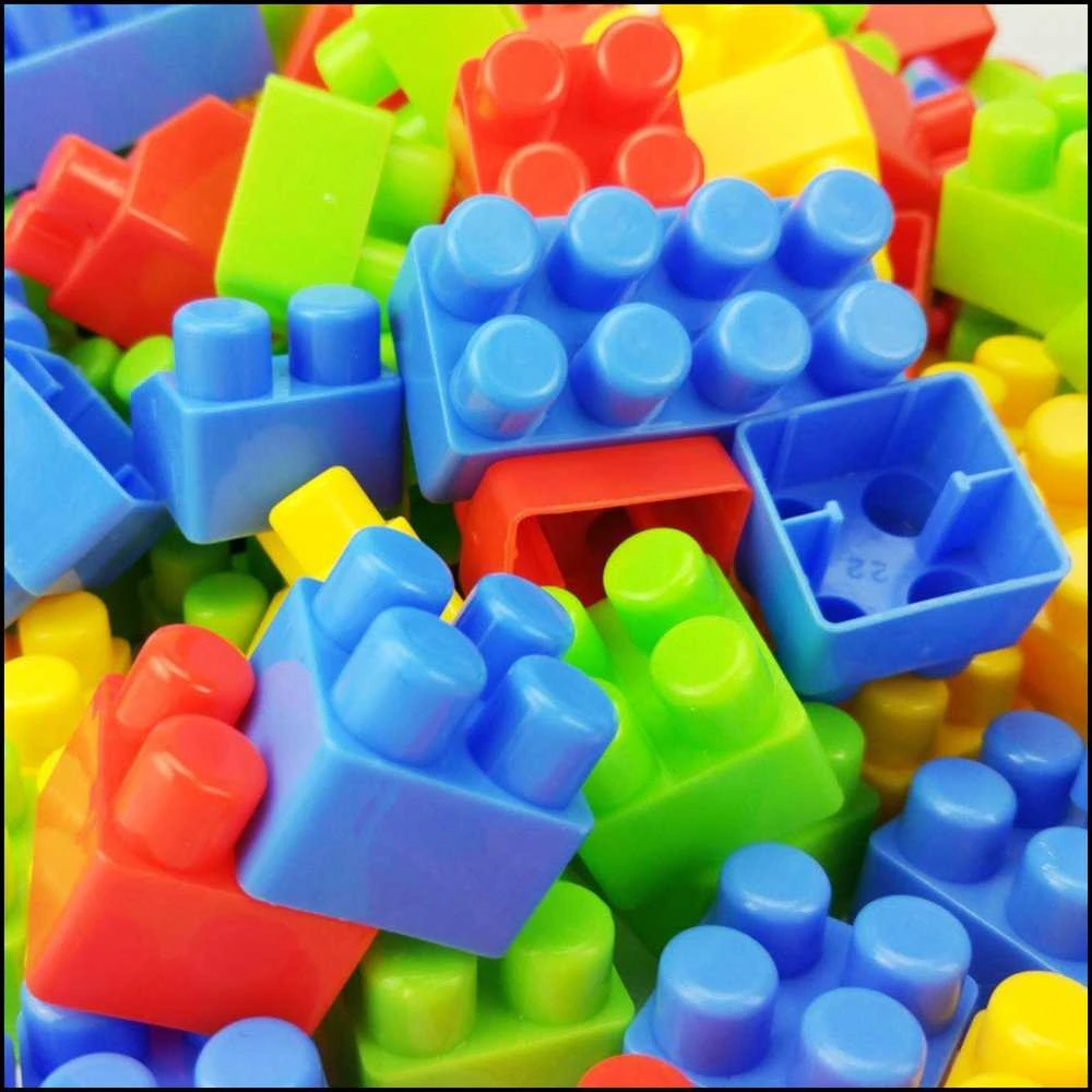 Lean Toys Spalvotų kaladėlių rinkinys 60 vnt