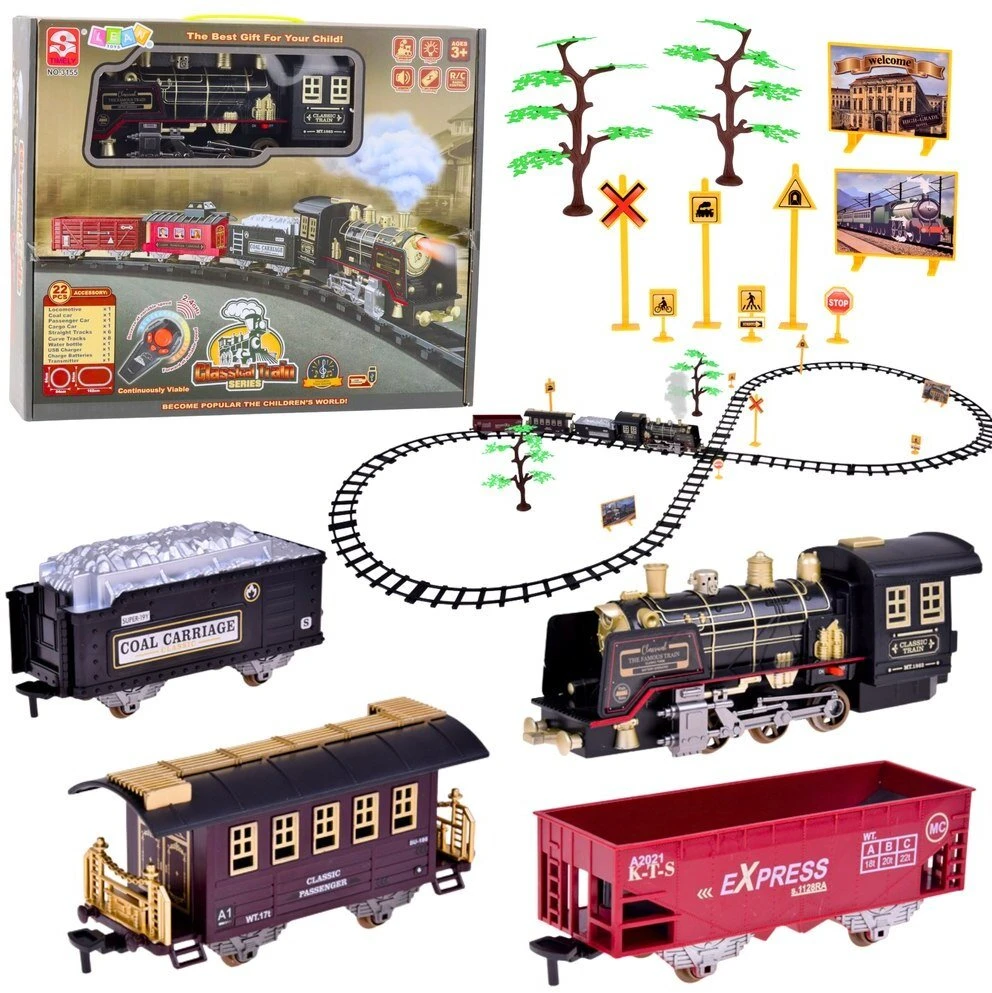 Lean Toys Elektrinis traukinys su pulteliu 22 dalių
