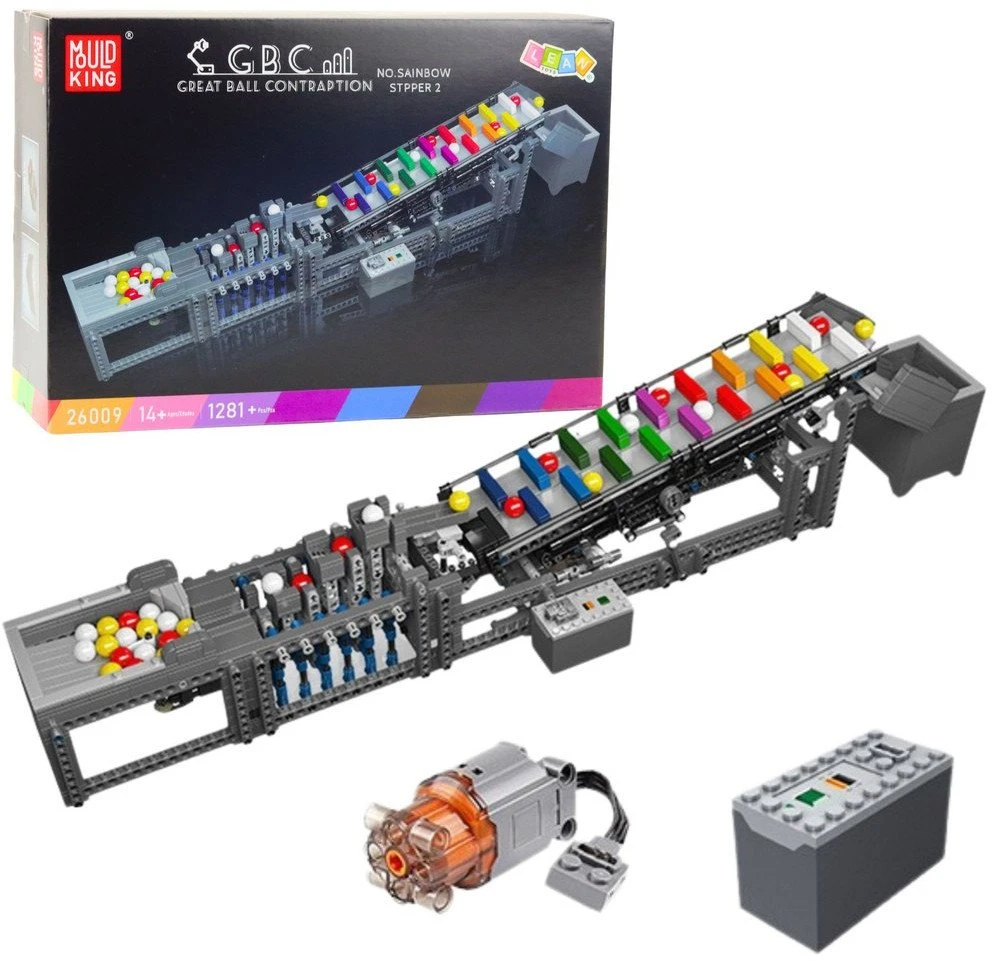 Lean Toys Konstruktorius su elektriniu varikliu ir 1281 detalėmis