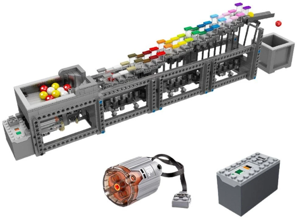 Lean Toys Konstruktorius su elektriniu varikliu, 1038 dalys