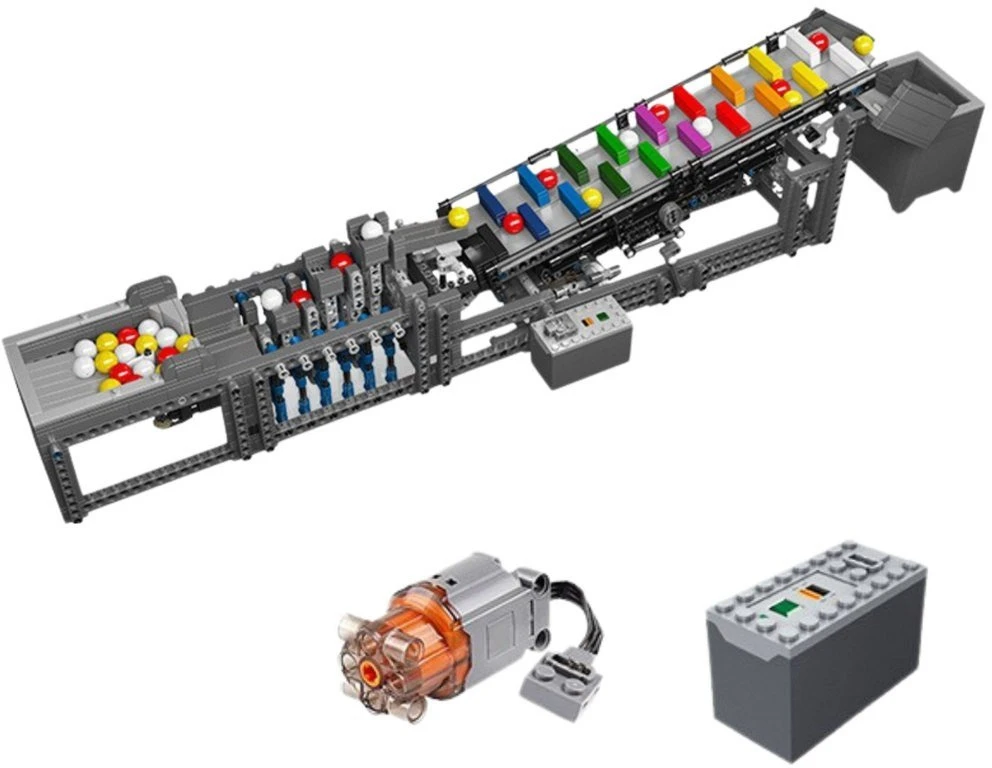 Lean Toys Konstruktorius su elektriniu varikliu ir 1281 detalėmis