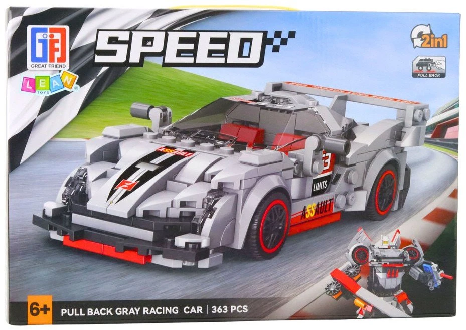 Lean Toys Konstruktoriaus Rinkinys Automobilis-Robotas 2in1, 363 det.