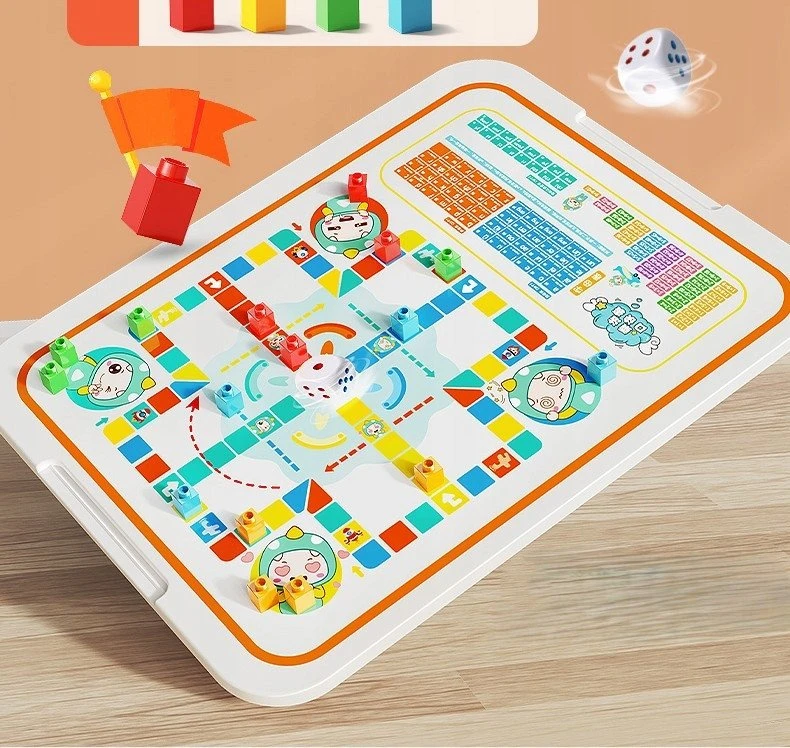 Lean Toys Bounn STALAS SU KĖDĖLE IR KLOKELIAIS DAUGIAFUNKCINIS UGDYMO RINKINYS VAIKAMS