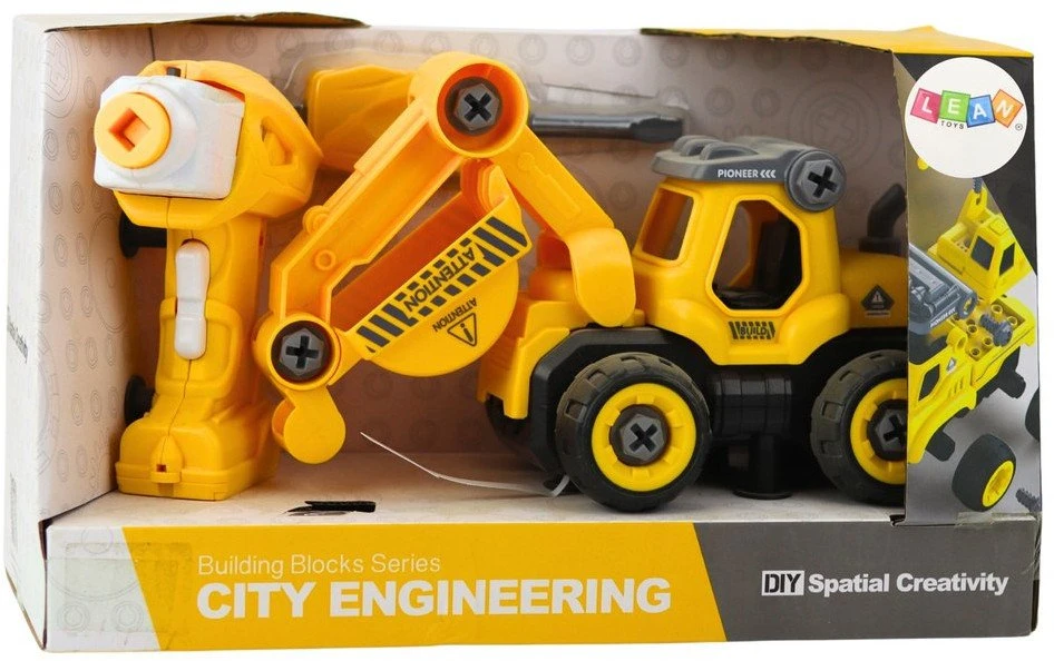 Lean Toys Dvigubas Ekskavatorius su Nuotolinio Valdymo Pultu