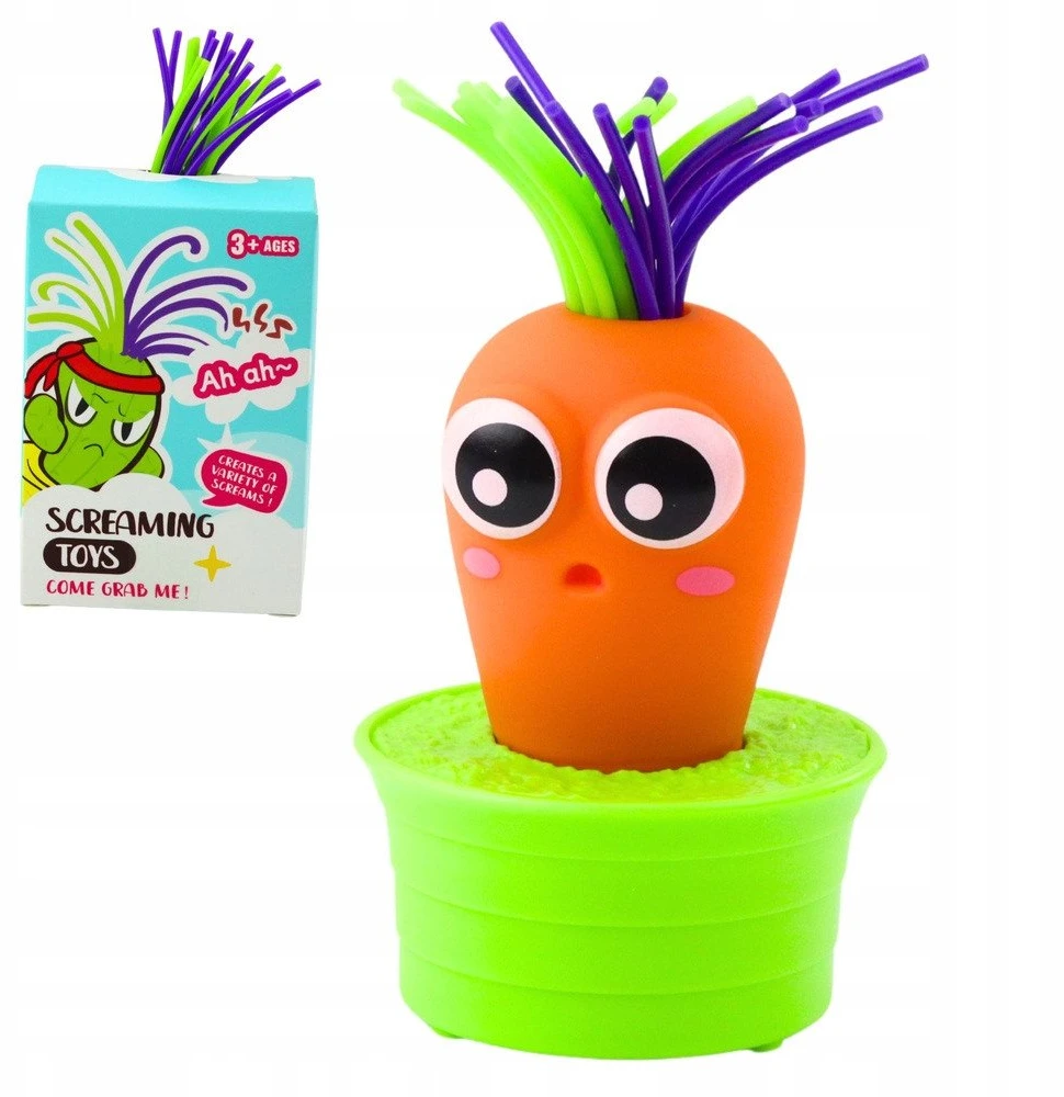 Lean Toys Interaktyvios figūrėlės Screaming Vegetables su spalvingais plaukais