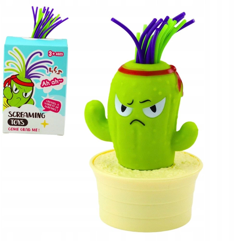 Lean Toys Interaktyvios figūrėlės Screaming Vegetables su spalvingais plaukais