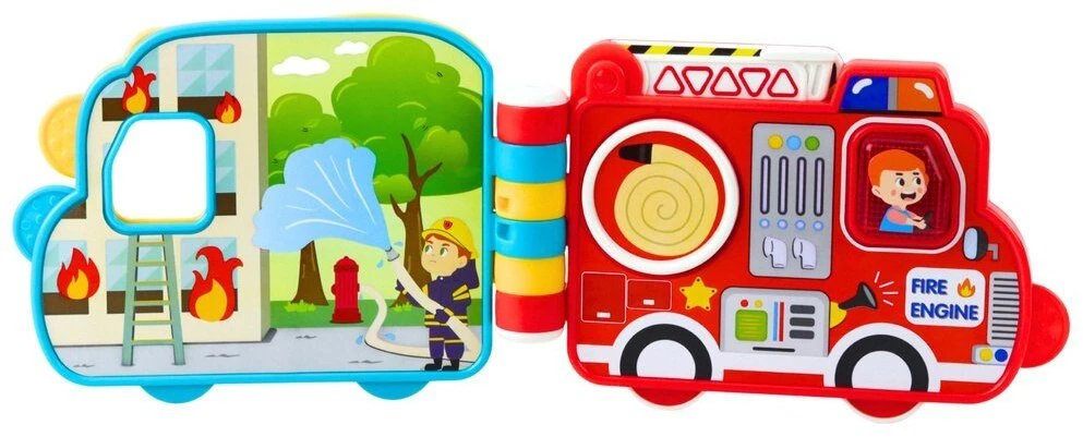 Lean Toys Interaktyvi transporto priemonių knyga su garsais ir judančiais elementais