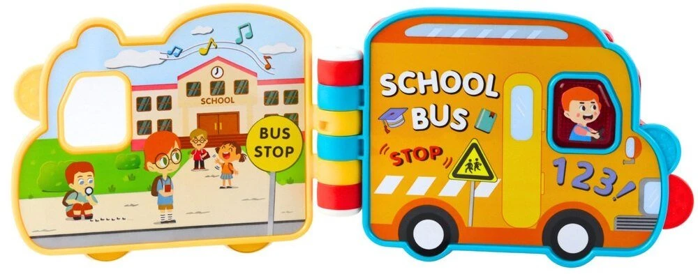 Lean Toys Interaktyvi transporto priemonių knyga su garsais ir judančiais elementais