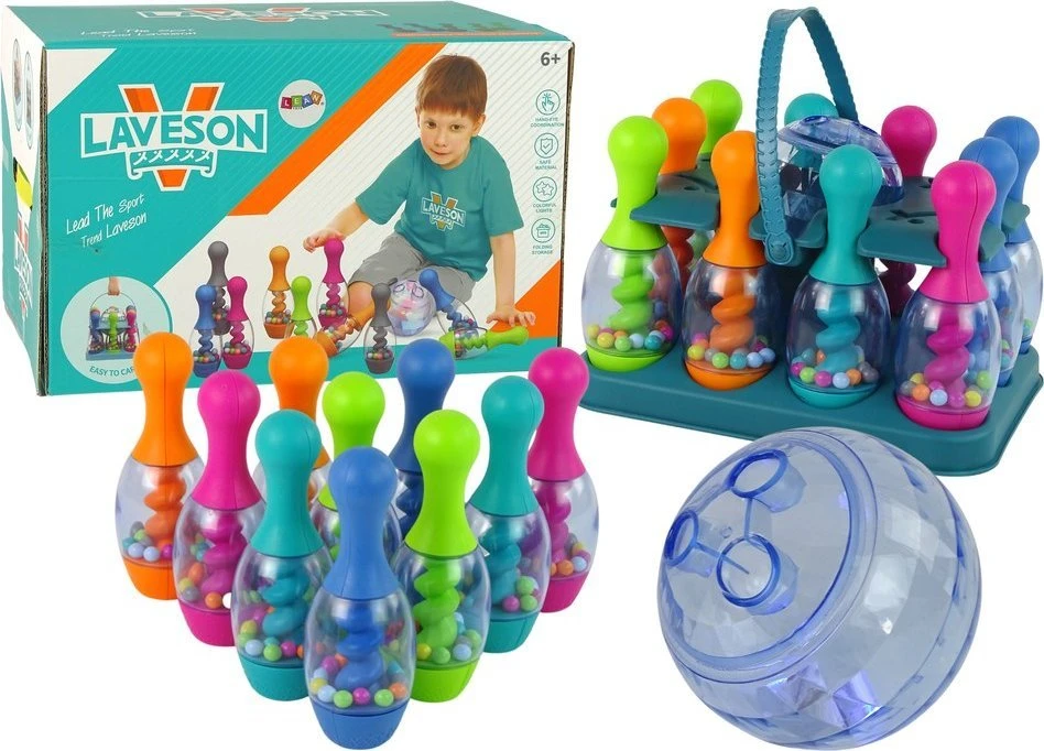 Lean Toys Vaikiškas Boulingo Rinkinys Su Stovu