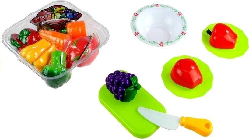 Lean Toys LeanToys krepšelis su daržovėmis pjaustymui + Svarstyklės Sklepowa
