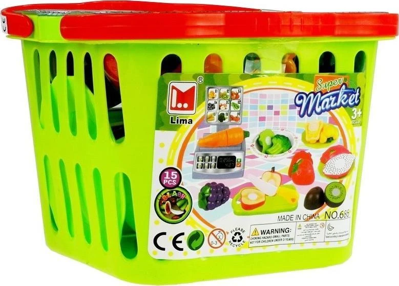 Lean Toys LeanToys krepšelis su daržovėmis pjaustymui + Svarstyklės Sklepowa