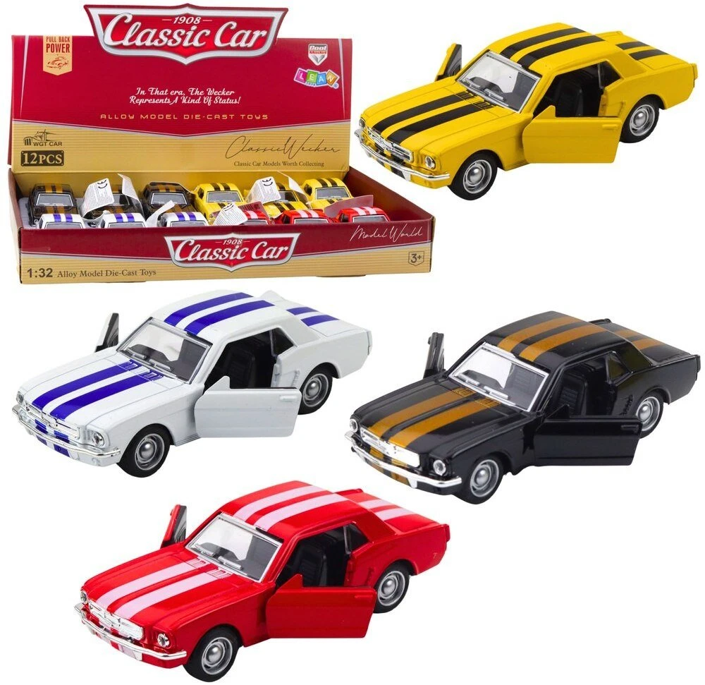 Lean Toys Klasikinis metalinis automobilis su atidaromomis durimis, 1:32