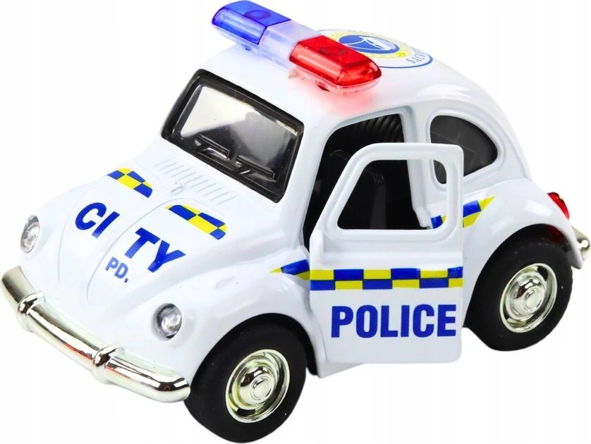 Lean Toys Klasikinis 1:38 Mastelio Policijos Automobilis su Šviesomis ir Garsu
