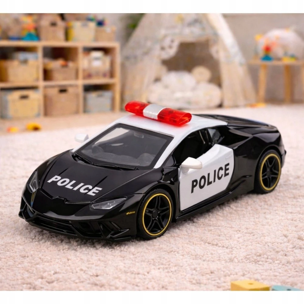 Lean Toys Policijos automobilis 10,5 x 5 x 3,5 cm