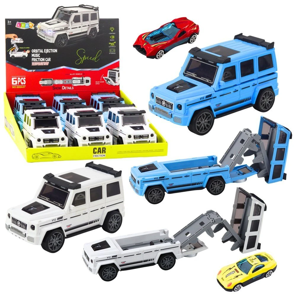 Lean Toys Visureigis su paslėptu automobiliu ir paleidimo funkcija