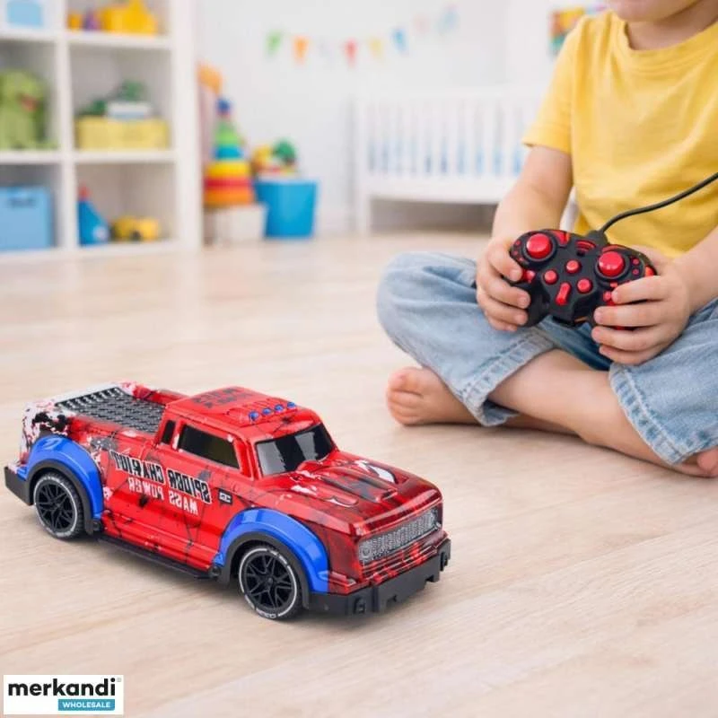 Lean Toys Nuotoliniu būdu valdomas automobilis Spider raudonas