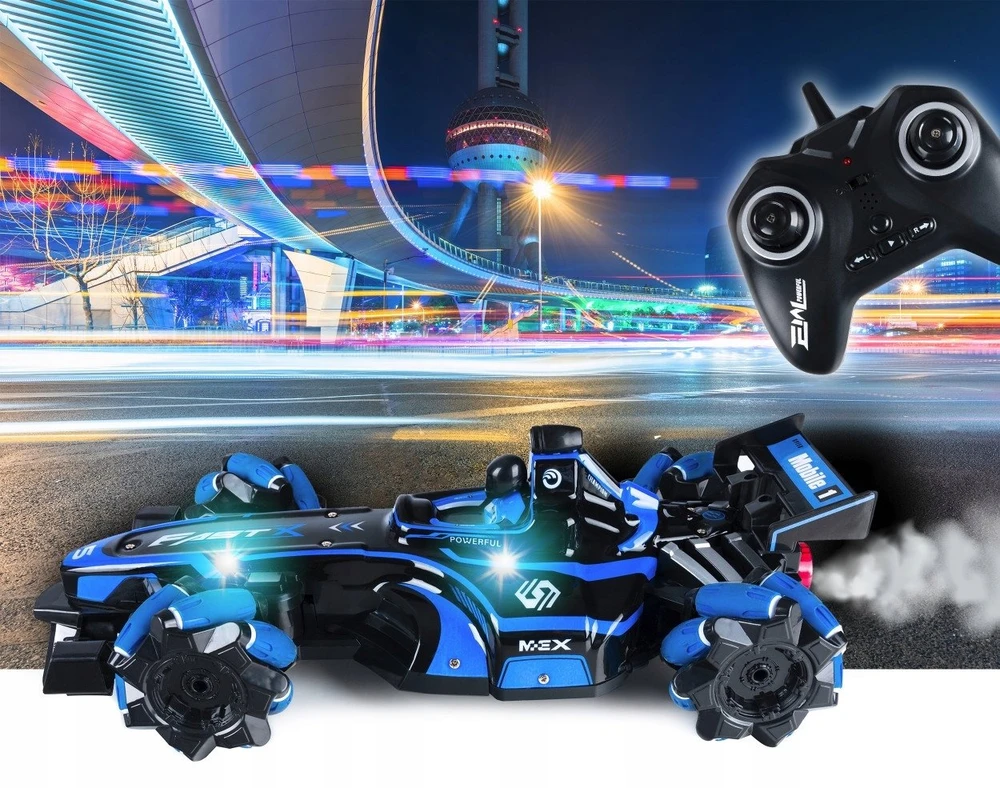 Lean Toys „LeanToys B4E1“ gestais valdomas dūmų nuotolinio valdymo automobilis