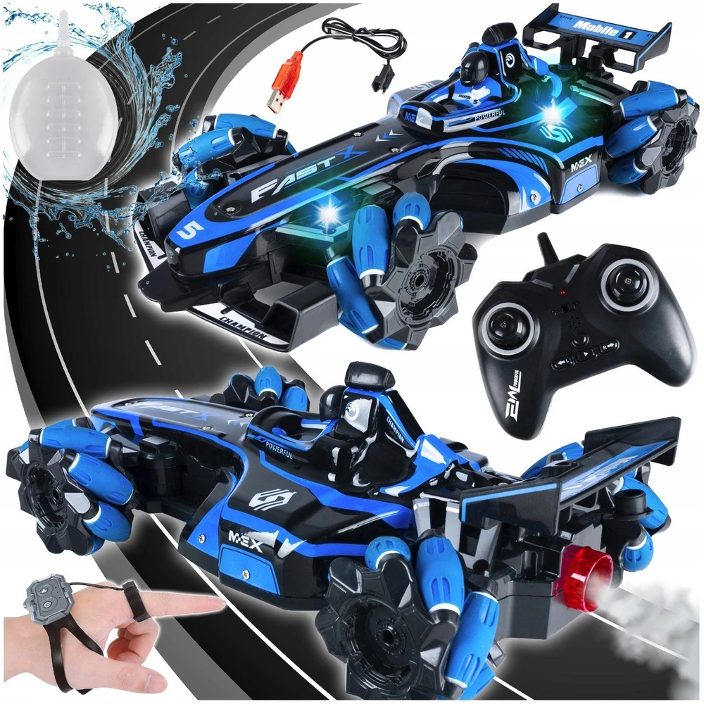 Lean Toys „LeanToys B4E1“ gestais valdomas dūmų nuotolinio valdymo automobilis