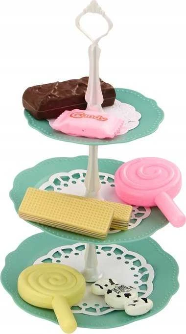 Lean Toys Vaikiškas konditerijos rinkinys su saldumynų stovu, 25 cm