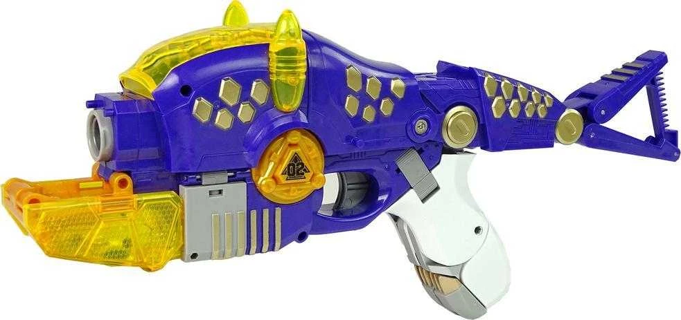 Transformeris dinozauras Dinobots su šaudymo funkcija Lean Toys, mėlynas