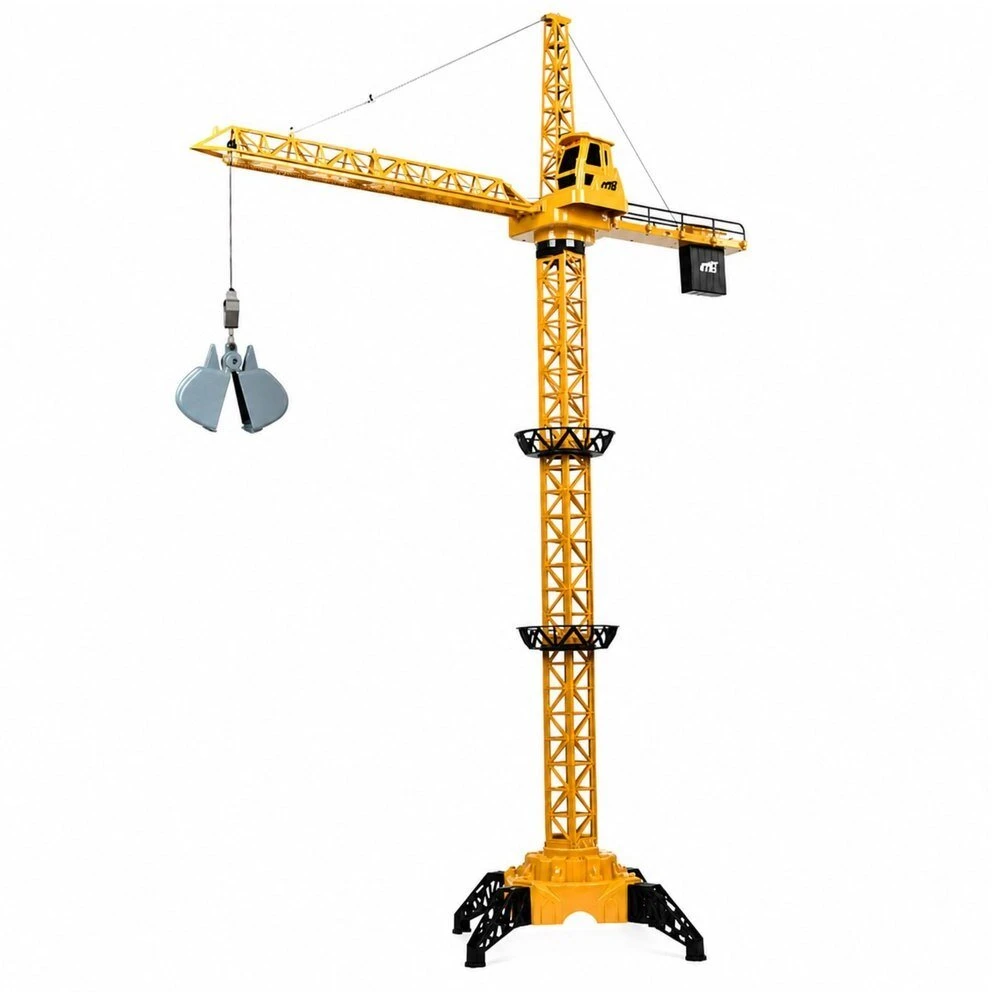 „Lean Toys“ nuotolinio valdymo statybinis kranas, RC, 360° sukimosi greitis, keliamoji galia 120 g, svoris 71 cm