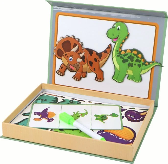 Edukacinis magnetinis žaidimas Lean Toys Dinozaurai