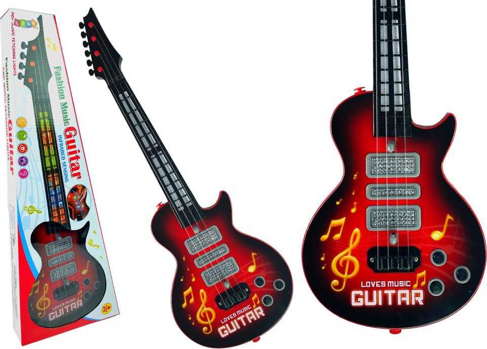 Lean Toys Vaikiška gitara Star Strings, raudona