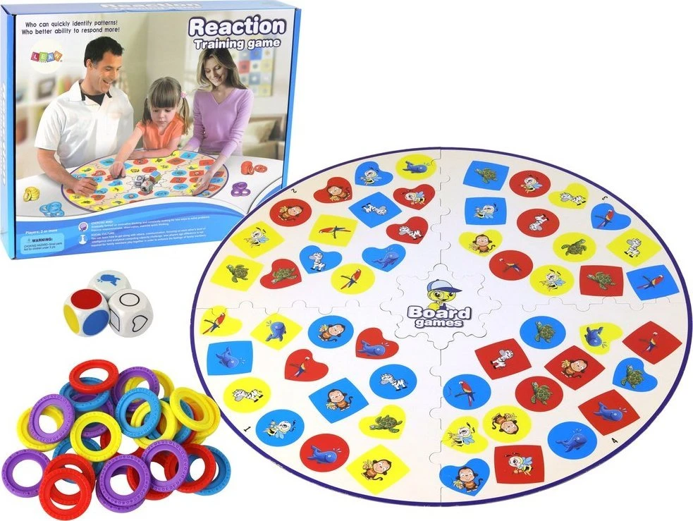 Lean Toys Stalo žaidimas refleksams ir suvokimui lavinti
