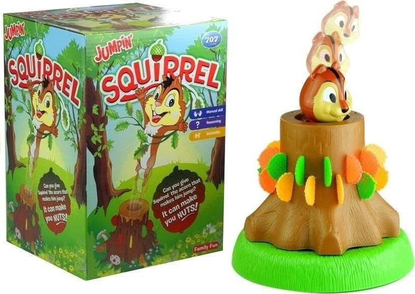 Lean Toys Šokinėjančios voverės šeimyninis žaidimo rinkinys