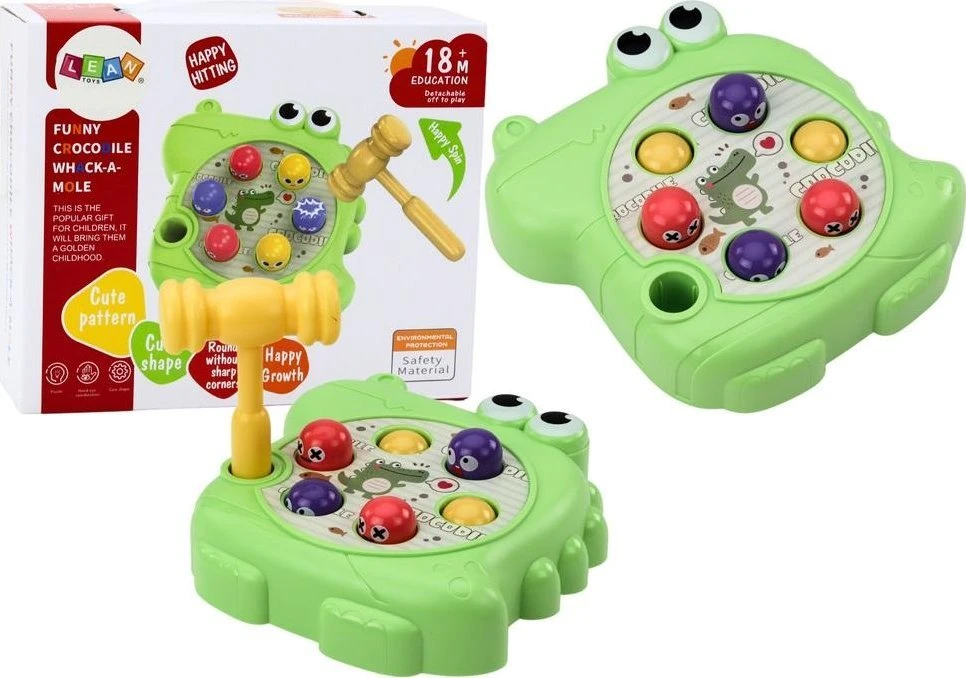 Lean Toys Žaidimas vaikams „Krokodilo plaktukas“
