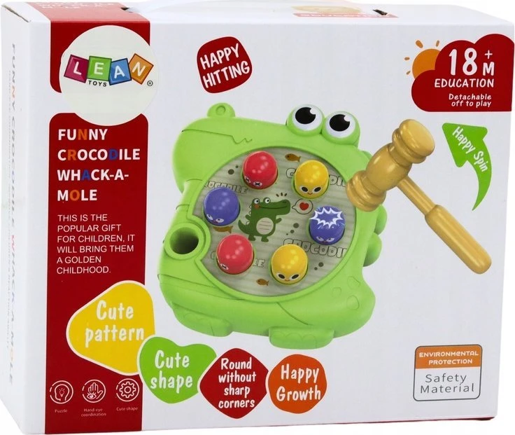 Lean Toys Žaidimas vaikams „Krokodilo plaktukas“