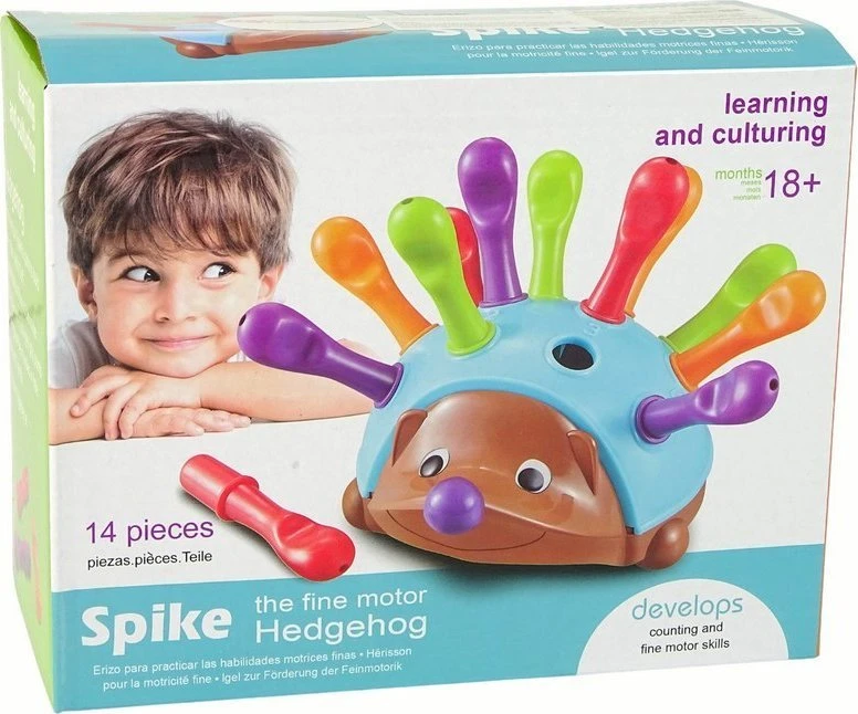 Jeżyk Lean Toys Ežiuko galvosūkis Mėlynos spalvos Spalvingi smaigaliai